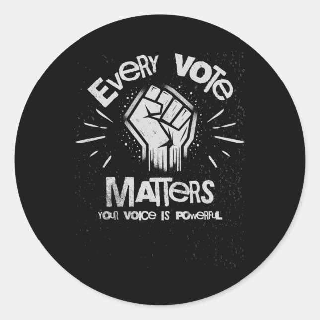 Adesivo Sua Voz É Poderosa Votar Viciante1 (Frente)