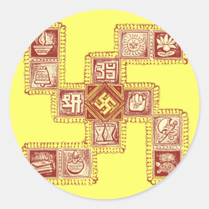 Adesivo Suástica tradicional indiana