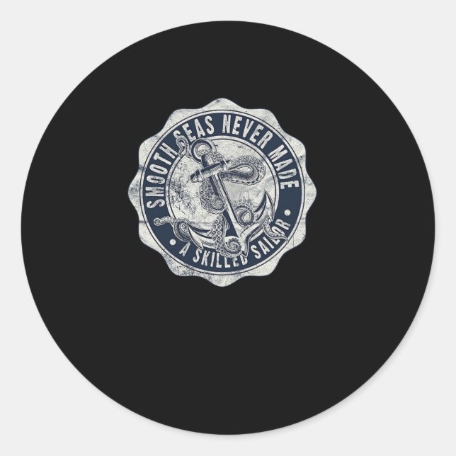 Adesivo Suave mar nunca fez um marinheiro morto (Frente)