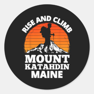 Adesivo Suba e Escale o Monte Katahdin Subida de Montanha