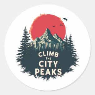 Adesivo Suba Os Picos Da Cidade - Aventuras De Montanheira
