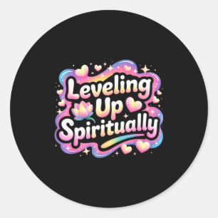 Adesivo Subindo de Nível Espiritualmente Meditação Mindful