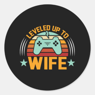 Adesivo Subindo de Nível para Esposa Recém-Casado Gamer Di