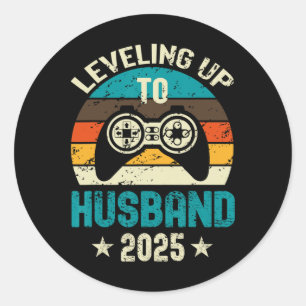 Adesivo Subindo de Nível Para Marido 2025 Noivo Futuro Sol