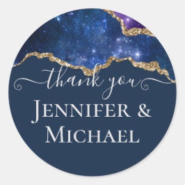 Adesivo Sublime Agate Blue Dourado WEDDING SUITE