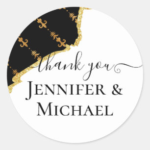 Adesivo Sublime Ouro Preto Flor de Lis Casamento