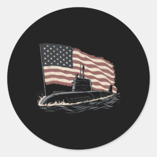 Adesivo Submarino Bandeira EUA Veterano 4 De Julho