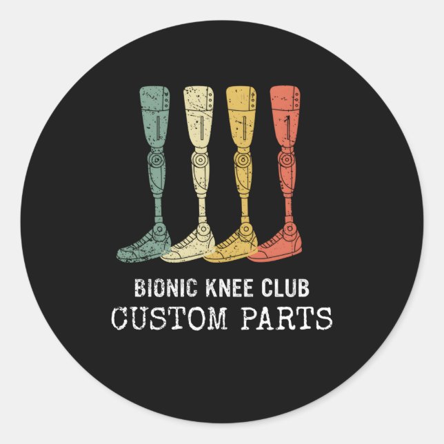 Adesivo Substituição Personalizada do Joelho do Bionic Kne (Frente)