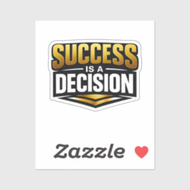 Adesivo Success Gold Typography on Black