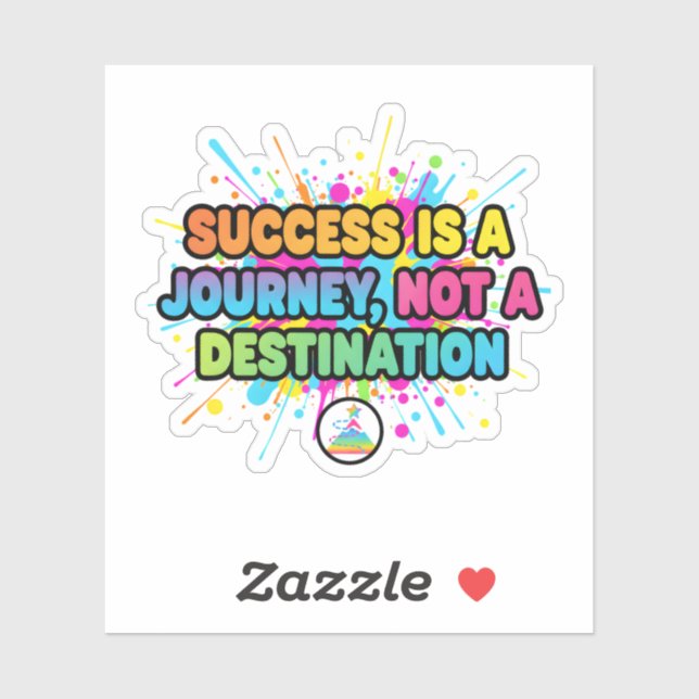 Adesivo Success Is a Journey Motivational Quote Design (Folha)