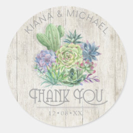 Adesivo Succulents and Rustic Wood Wedding ID515