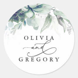 Adesivo Succulents Greenery e Silver Wedding