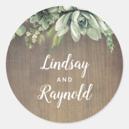 Adesivo Succulents Rustic Country Wedding