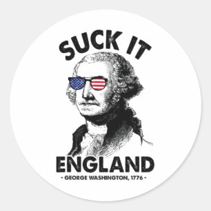 Adesivo Suck It England Engraçado 4 De Julho George Washin