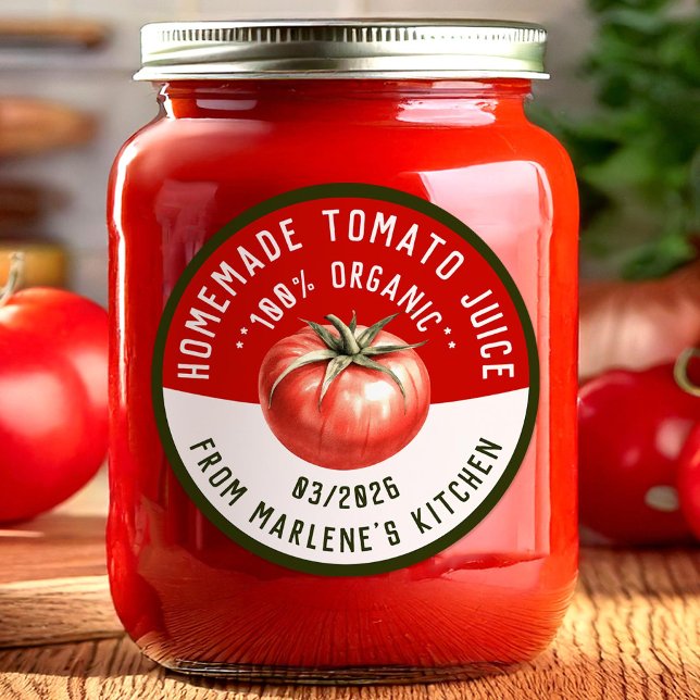 Adesivo Suco de tomate caseiro com duas cores (Criador carregado)