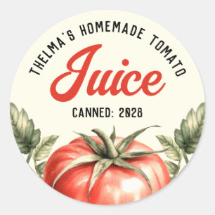 Adesivo Suco de Tomate Caseiro Conservado