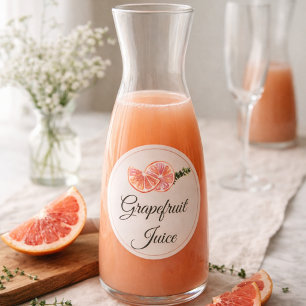Adesivo Suco de Toranja Bar de Mimosa Garrafa