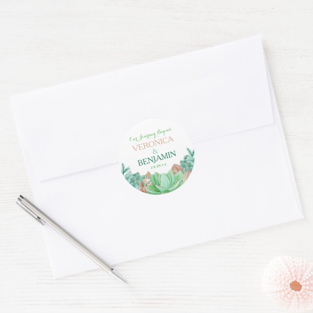 Adesivo Suculente Buquê Botânico Floral Favor (Envelope)