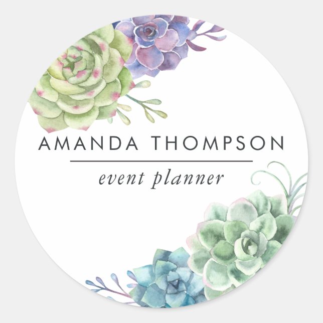 Adesivo Sucultivos do Cactus Desert Watercolor (Frente)