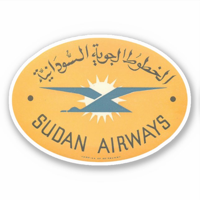 Adesivo Sudan Airways Aviation Sticker (Frente)