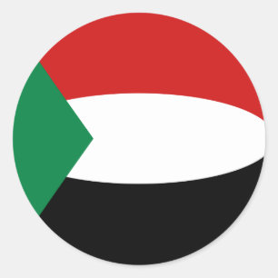 Adesivo Sudan Fisheye Flag Sticker