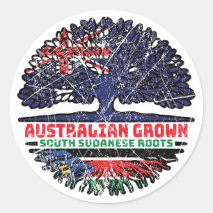 Adesivo Sudão do Sul Sudanês Austrália Australiana