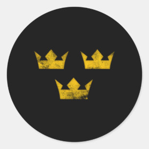 Adesivo Suecia Heritage Tre Kronor Three Crowns Sverige