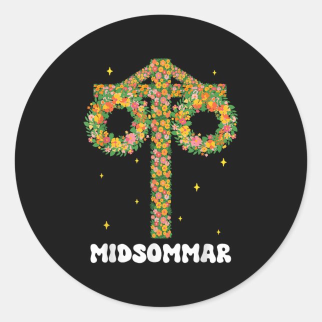 Adesivo Suecia MidSummer Solstile Maypole Midsommar (Frente)