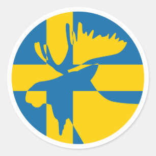 Adesivo Suecia Moose Bandeira Nacional Sueca