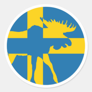 Adesivo Suecia Moose Bandeira Nacional Sueca