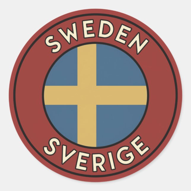Adesivo Suécia Sverige (Frente)