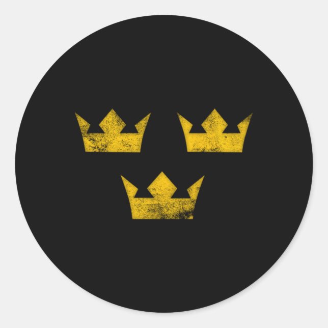 Adesivo Suecia Sverige Hockey Tre Kronor Three Crowans (Frente)