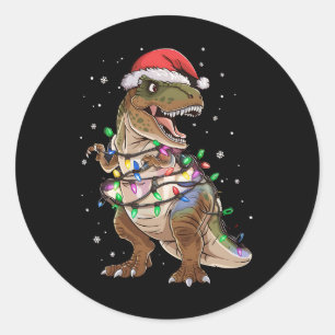 Adesivo Suéter de Natal de Árvore de Dinossauro T-rex Xmas