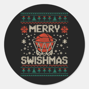 Adesivo Suéter Feio de Natal Merry Swishmas Sketll