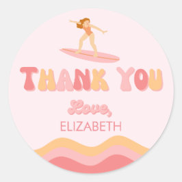 Adesivo Sufer Birthday Girl - Favor Bag Sticker