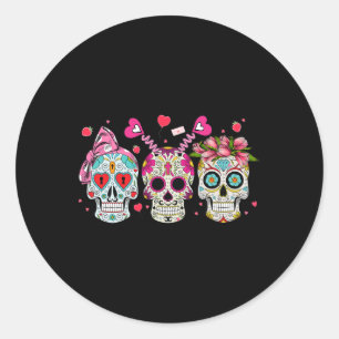 Adesivo Sugar Skull Amplia Dia de os namorados Casal Corre