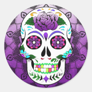 Adesivo Sugar Skull Halloween