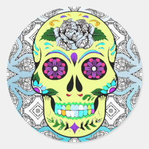 Adesivo Sugar Skull Halloween