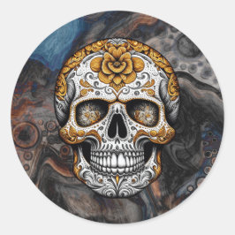 Adesivo Sugar Skull Halloween Día de Muertos