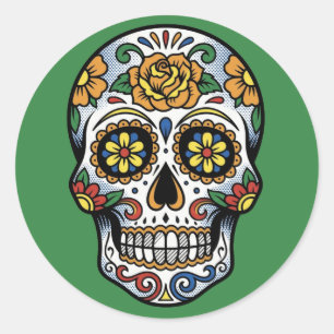 Adesivo Sugar Skull Pop Art Dia de los Muertos