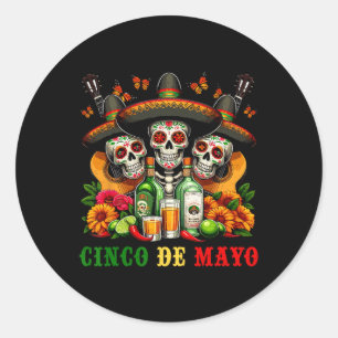 Adesivo Sugar Skull Tequila Cinco De Mayo Mexicano Fiesta