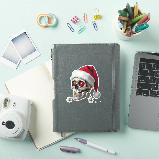 Adesivo Sugar Skull with Santa Hat Tee Christmas Pajama Xm (Capa para iPad)