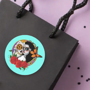Adesivo Sugar Skulls Art Nouveau