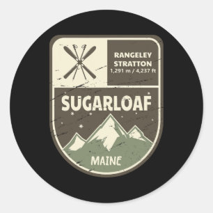 Adesivo Sugarloaf Maine Skiing