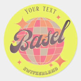 Adesivo Suiça Basileia Grüezi partido colorido grüzi