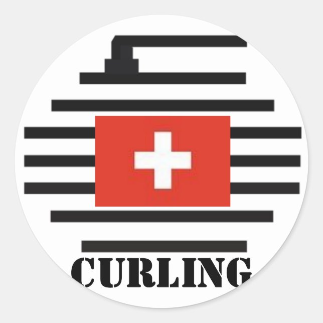 Adesivo Suiça Curling (Frente)