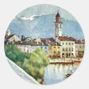 Adesivo Suiça de Ascona no lago Maggiore, 1918
