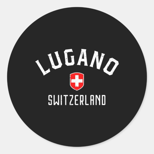 Adesivo Suiça de Lugano (Frente)