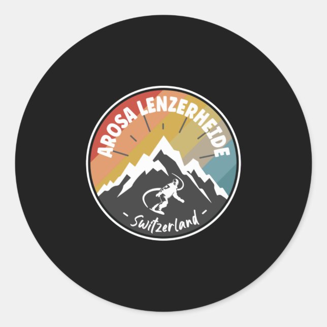 Adesivo Suiça do Snowboard Arosa Lenzerheide (Frente)