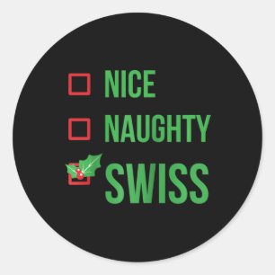 Adesivo Suiça engraçada suíça Pajama Natal Gift Ragl
